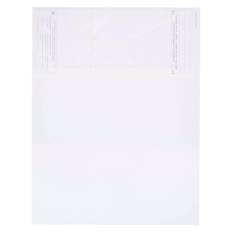 500 Sheets Computer Blank Check Paper - Blank Checks on