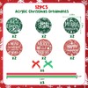 Serencatcher 12pcs Acrylic Christmas Ornaments Tree Decorations, Red and Green