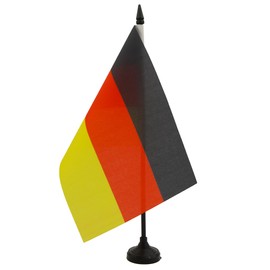 AZ FLAG Germany Table Flag 5'' x 8'' - German Desk Flag 21 x 14 cm - Black plastic stick and base