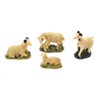 4 x Sheep Aries and Lambs Christmas Figurines 6cm Birth