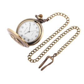 Excellanc Munich 4000028 Pocket Watch with Chain Unisex Analogue Quartz, Brass colour