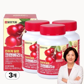 Il-yang Pharmaceutical High-dose concentrated cranberry tablets, 3 packs, 60 tablets / 일양약품 진하게 담은 고함량 농축 크랜베리정, 3개, 60정