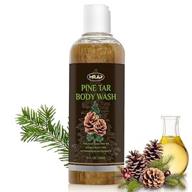Pine Tar Body Wash, Soothing Mens Shower Gel for Sensitive Skin, Dandruff Wash Shampoo, Body Odor Liquid Soap Deodorant for Men, Made With Natural Pine Tar Oils,10fl oz