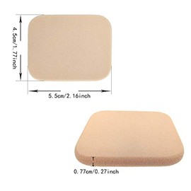 25 piezas de maquillaje cuadrado suave para mujer, base de maquillaje para ojos, cara, maquillaje facial suave, polvos, aplicadores de rubor, esponjas para uso seco y húmedo
