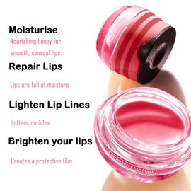 Lip Mask Lip Sleeping Mask Overnight, Strawberry Lip Masks Skincare Lip Oil, Lip Moisturiser for Dry Chapped Peeling Cracked Lips Fades Lip Lines,Lip Balm Locks In Moisture Lip Care