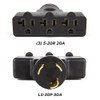 Westinghouse 301514A Generator Plug Adapter, 30A 120V L5-30P to (3x)