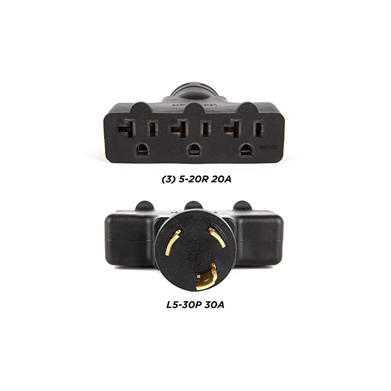 Westinghouse 301514A Generator Plug Adapter, 30A 120V L5-30P to (3x)