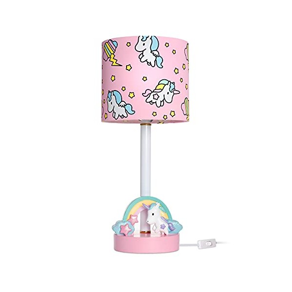 Rainbow Unicorn Lamp with Gift Box, Shade & Bulb -