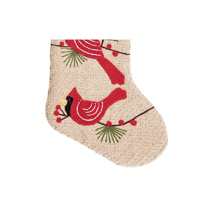 C&F Home Cardinals Stocking Stocking Tan