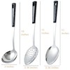 3-Piece,Stainless Steel Serving Spoons Set with Slotted Spoon, Serving Spoon