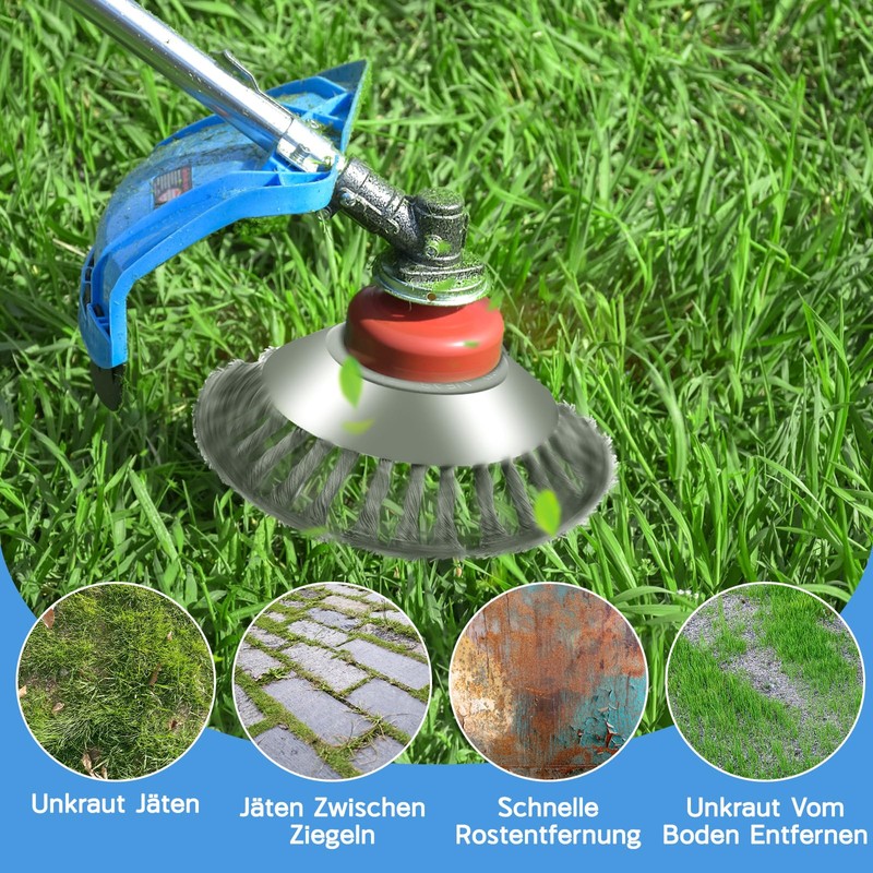 Lvelfe Professional Weed Brush, Weed Brush Cutter with 25.4 mm