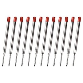 12x Red Parker Compatible Ballpoint Pen Refills, Medium Tip (0.7mm) G2 Style