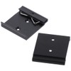Fudeshe Universal-DIN-Schienen-Montageclip, Schienenclip, Aluminium-Solid-State-Relaisklemmen, Aluminiumlegierung, schwarz, 4 Stück