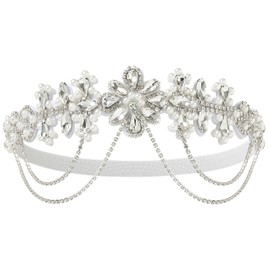 BABEYOND 1920s Gatsby Flapper Headband, 20s Rhinestone Costume Hair Accessories, Party Wedding Headpiece for Women