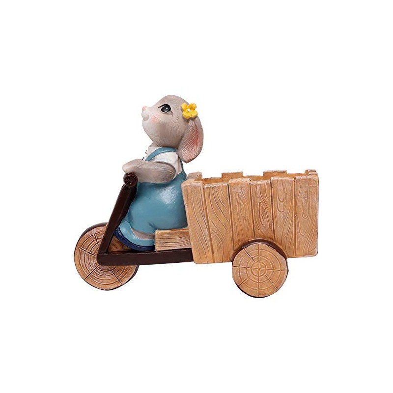 ROOGO Rabbit Design Resin Succulent Planter Cute Mini Planter Pot