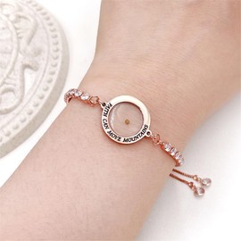 Tobestu Faith Can Move Mountains Bracelet Adjustable CZ Tennis Chain Inspirational Faith Mustard Seed Bracelets for Women Y4426 (Rose Gold)