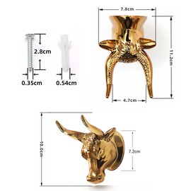 Guitar Holder Wall Mount and Bull Art Guitar Hook Hanger for Ukulele Bass Electric Acoustic Guitar