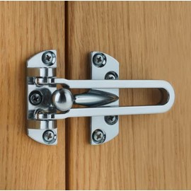 SDTOOLS Door Bar Restrictor Door Chain Lock for Front Door Swing Bar Door Guard Reinforcement Lock Latch Security Chain Restrictors Door Guard to Prevent Forceful Entry (2 Pieces)