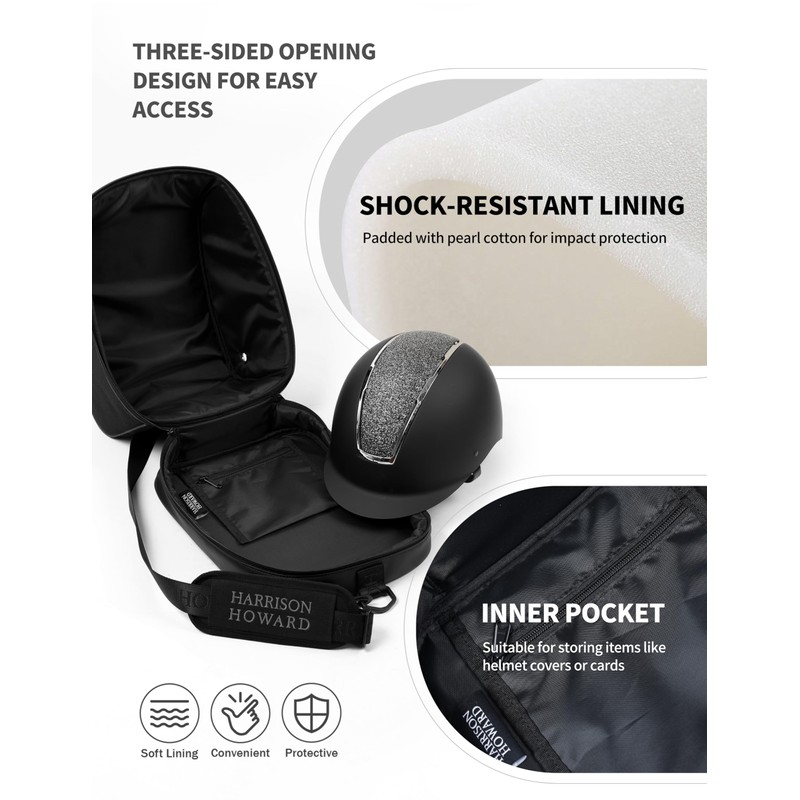 Harrison Howard Equestrian Helmet Bag – Protective Riding Helmet Case