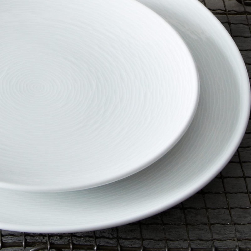 Noritake Colorscapes White-on-White Swirl 16-Piece Coupe Dinnerware Set, Service for