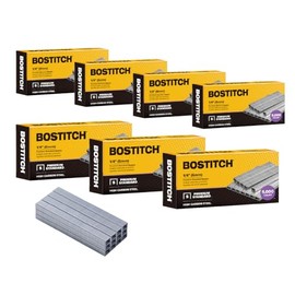 Bostitch Office 35,000 Standard Staples, 1/4" Length,Full Strip Staples, 210/Strip, 5000 Per Box, 7-Pack