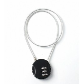 Basic 3-Digit Wire Combination Lock (2-Pack, Black) Bicycle Lock 14ea