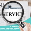 Large Magnifying Glass with Lights,10X 25X 45X Handheld Lighted Magnifier,
