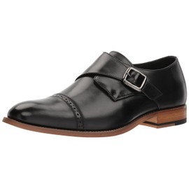Stacy Adams Men's Desmond Cap Toe Monk Strap Loafer, Black, 12 Wide