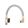 Kbrotech Extended Tank Drain Valve Assembly Kit Flexible Braided Steel