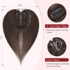 Clip in Hair Topper for Women Real Human Hair,S-noilite 360°