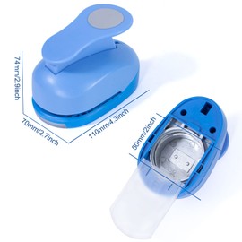 Katfort 2 Inch Circle Punch, Craft Hole Punch Shapes, Hole Punch Circle for Paper Crafts, Cardstock, Brand Label, Gift Wrapping, Greeting Cards and Scrapbooks, Blue