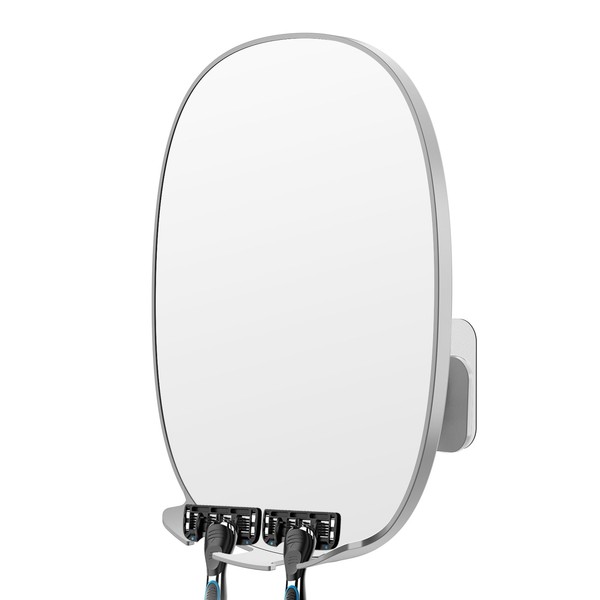 COSMIRROR Shower Mirror Fogless for Shaving with Updated Adhesive,360° Rotation,Two