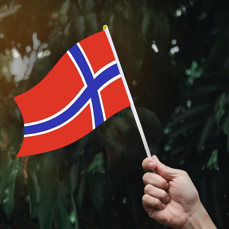 Norway Flag Norwegian Flag, Small Mini Handheld Norway Flags on