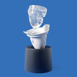 ZOKU Set of 2 Silicone Shark Large Ice Cube Molds Maker, Big Shark Ice Keeps Drinks Colder Longer with Less Dilution, Easy-Release, BPA-Free