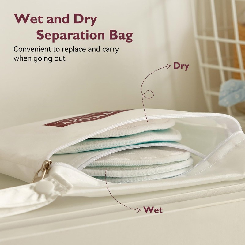 Momcozy Reusable Nursing Pads, Innovative Use of One Way Moisture-Wicking