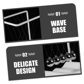 Hohopeti Balance Balls Ornament Creative Fidget Desktop Decor for Home Office Swing Bead Display Base for Science Lovers