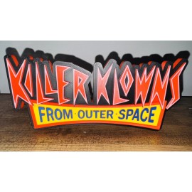 Killer Klowns From Outer Space 3D Logo Sign Self Standing Shelf Art Display
