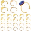 PH PandaHall 18K Gold Plated Blank Rings 24pcs 4 Sizes