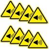 Pack of 8 Warning Stickers 6 x 5 cm Volume