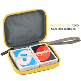 YSAGi Travel with UNO Pocket Compatible Card Game, Space for up to 150 Cards, Soft Cloth, Waterproof All-Round Protection, Compatible UNO Card for Outdoor Games or Camping (Yellow Green)