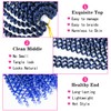 14 Inch Ombre Blue Passion Twist Hair, Water Wave Crochet