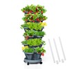 Tectsia Strawberry Vertical Planters Tower Garden, 6 Tiered Stacking Planter