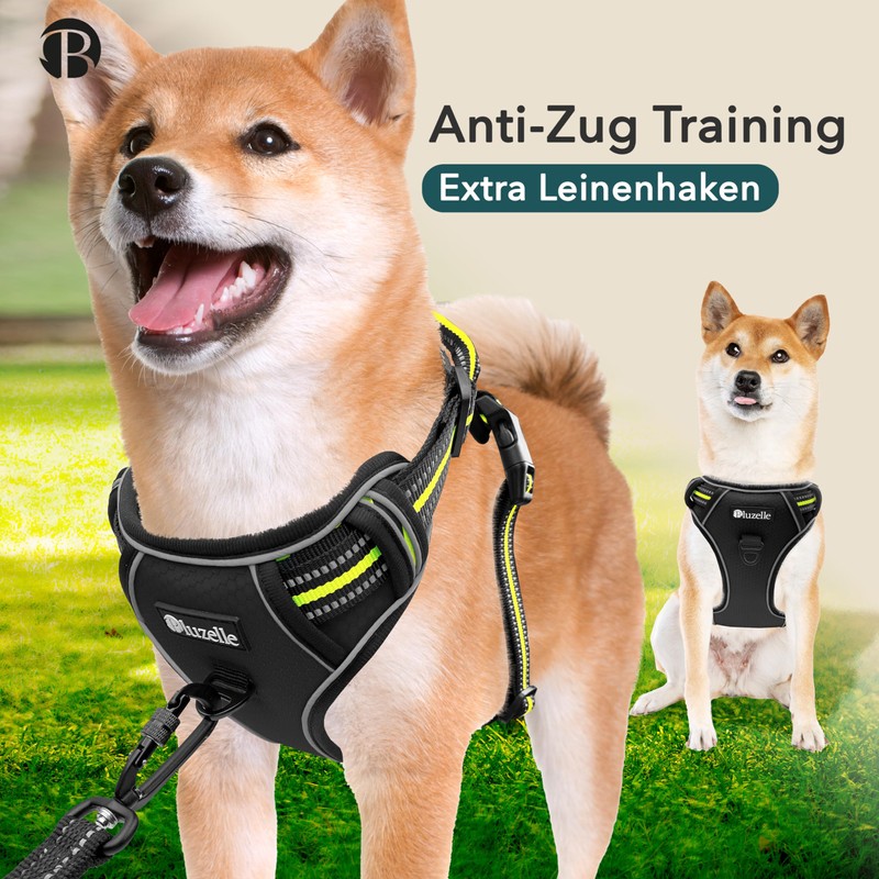 bluzelle Dog Harness for Small Dogs, Reflective Chest Harness with