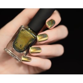 ILNP Bishop (H) - Gold, Olive Green, Greyish Blue Color Shifting Holographic Nail Polish