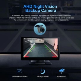 Back Up Camera for - AHD 1080P Rearview Reversing Camera | 170 Degree Wide Angle Waterproof Vehicle Reverse Cam Kit for SUV, RV, Bus, Pickup