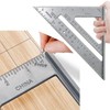 7" Triangle Ruler Protractor Measuring Tool, Aluminum Square Carpenter Layout