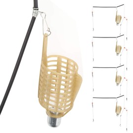 VBESTLIFE Fishing Bait Cage, 4PCS Lightweight Portable Feeder, 20g, ABS & Iron, Fishing Tackle Accessories