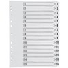 Q-Connect 1-15 Index Multi-Punched Reinforced Board Clear Tab A4 White