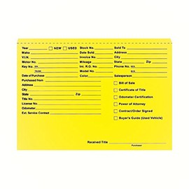 Printed Heavy Duty Deal Jackets - Yellow (100 Shrink Wrapped)