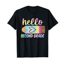 Hello second Grade - Back To School Pencil Tie Dye 2nd Grade T-Shirt
